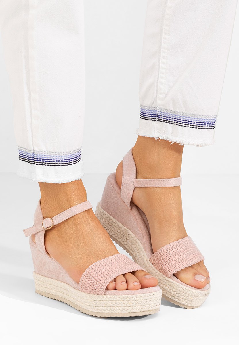 Sandale cu platforma Debbi roz