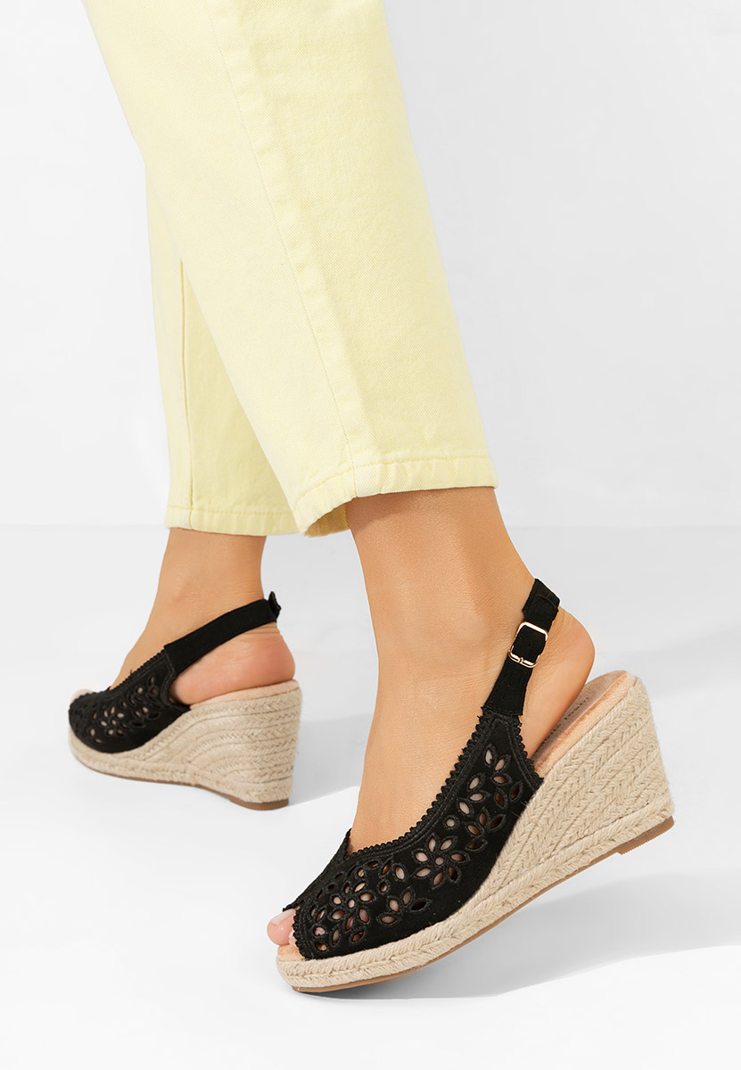 Sandale cu platforma Leatrice negre