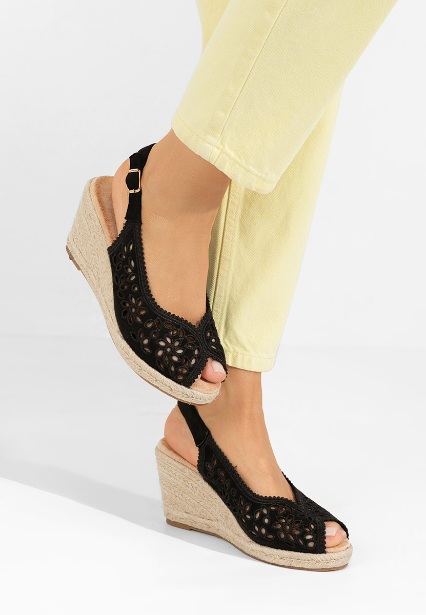 Sandale cu platforma Leatrice negre