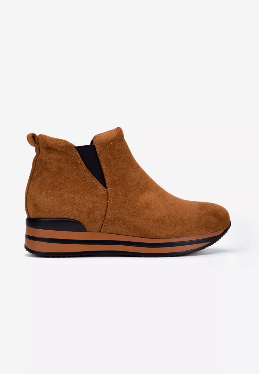 Sneakers cu platforma camel Sanera