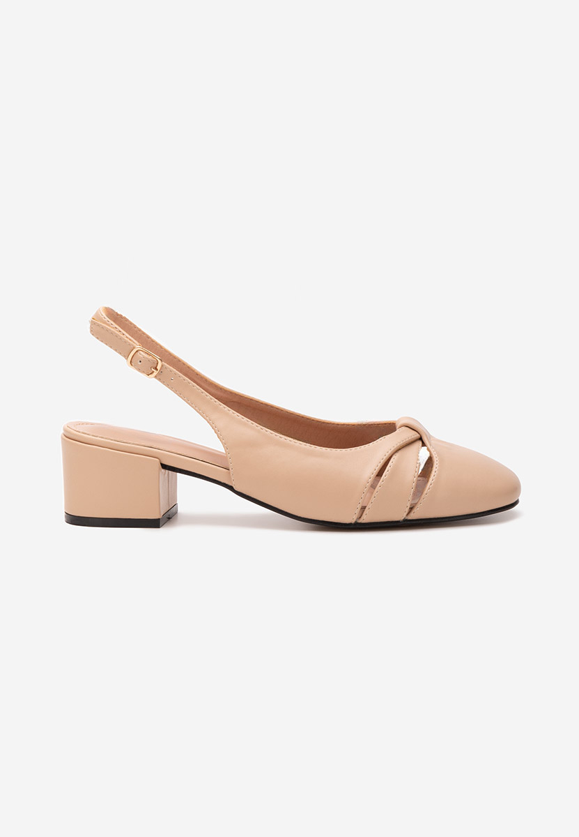 Pantofi cu toc gros Lynelle bej