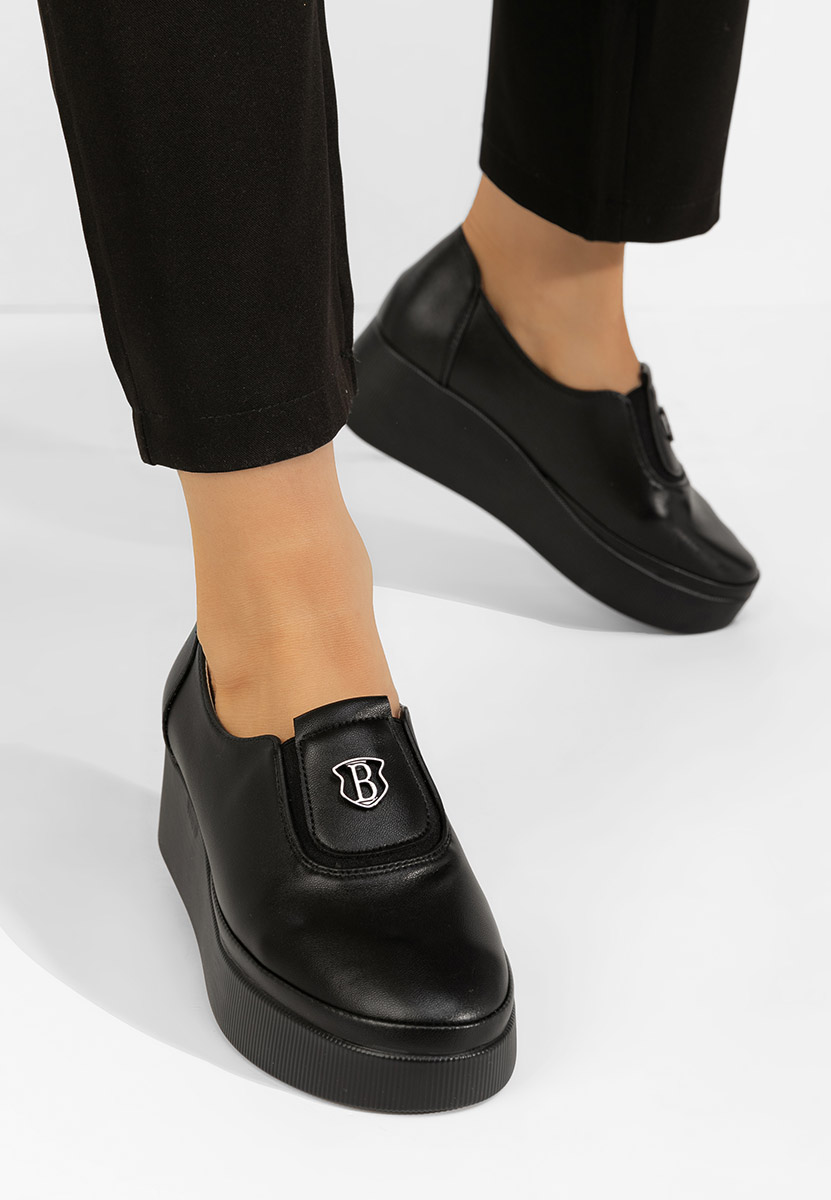 Pantofi casual cu platforma Shenika negri