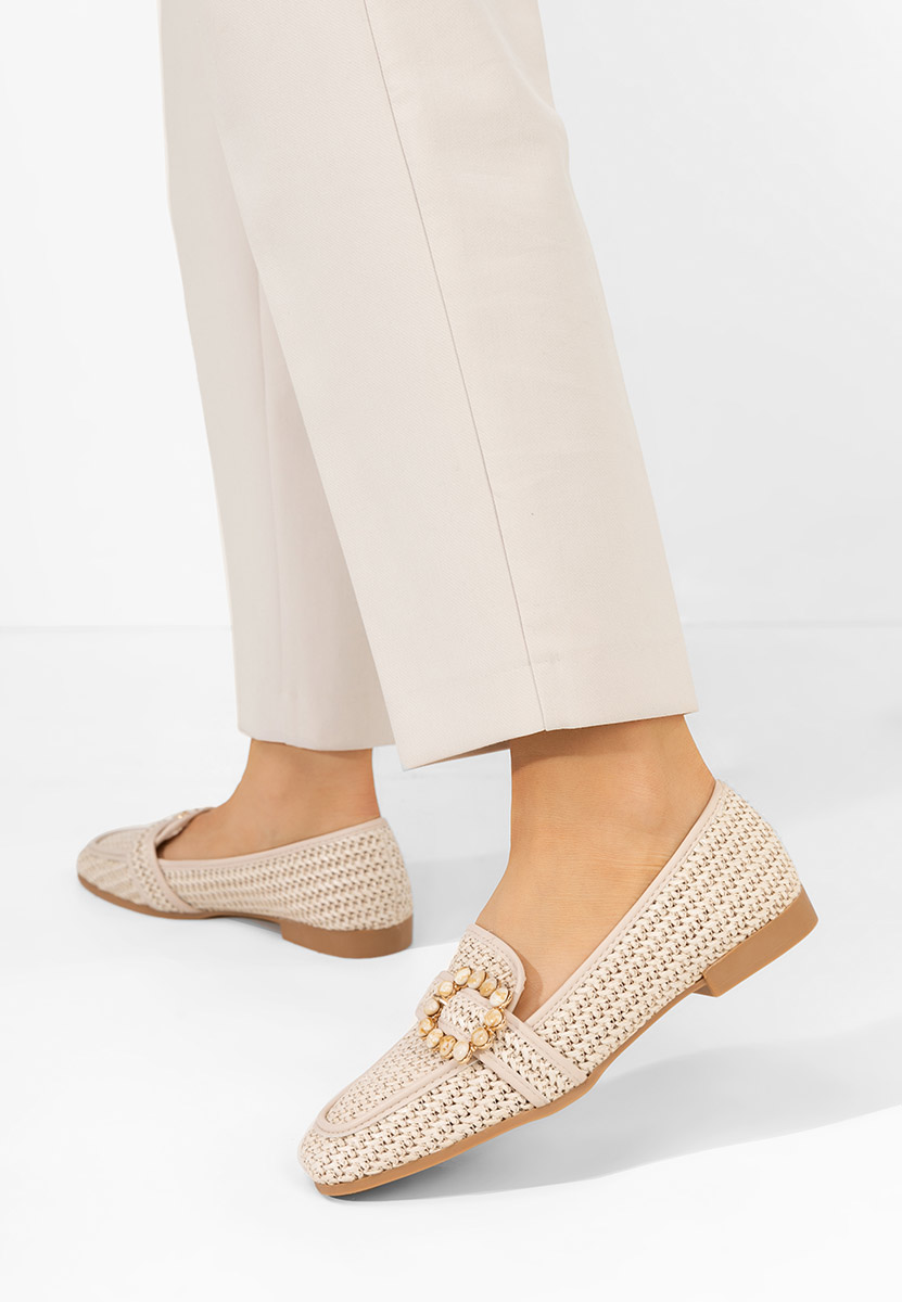 Mocasini dama Megan bej