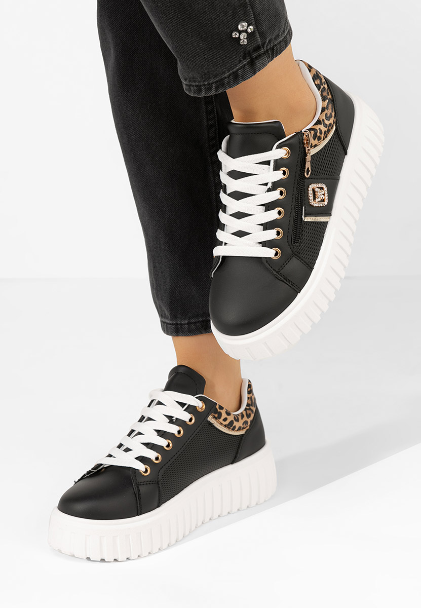 Sneakers cu platforma Soila negri