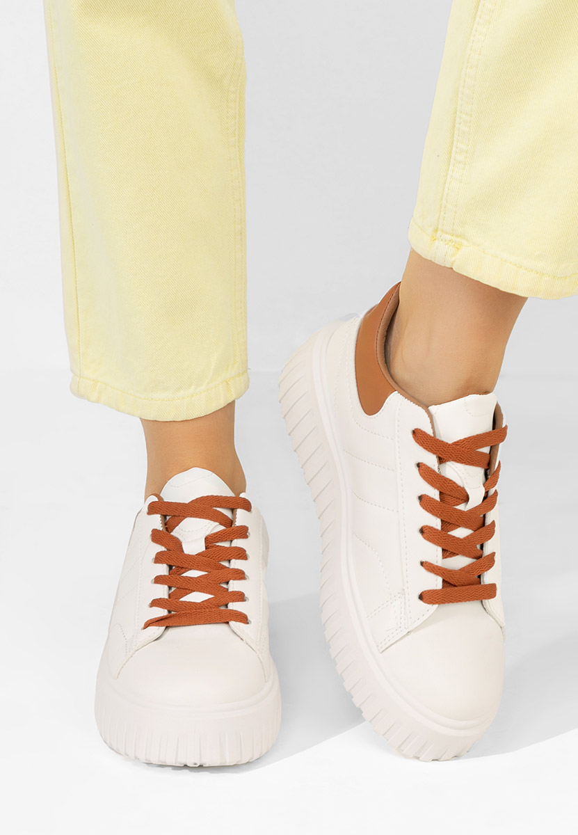 Sneakers cu platformă Raula albi