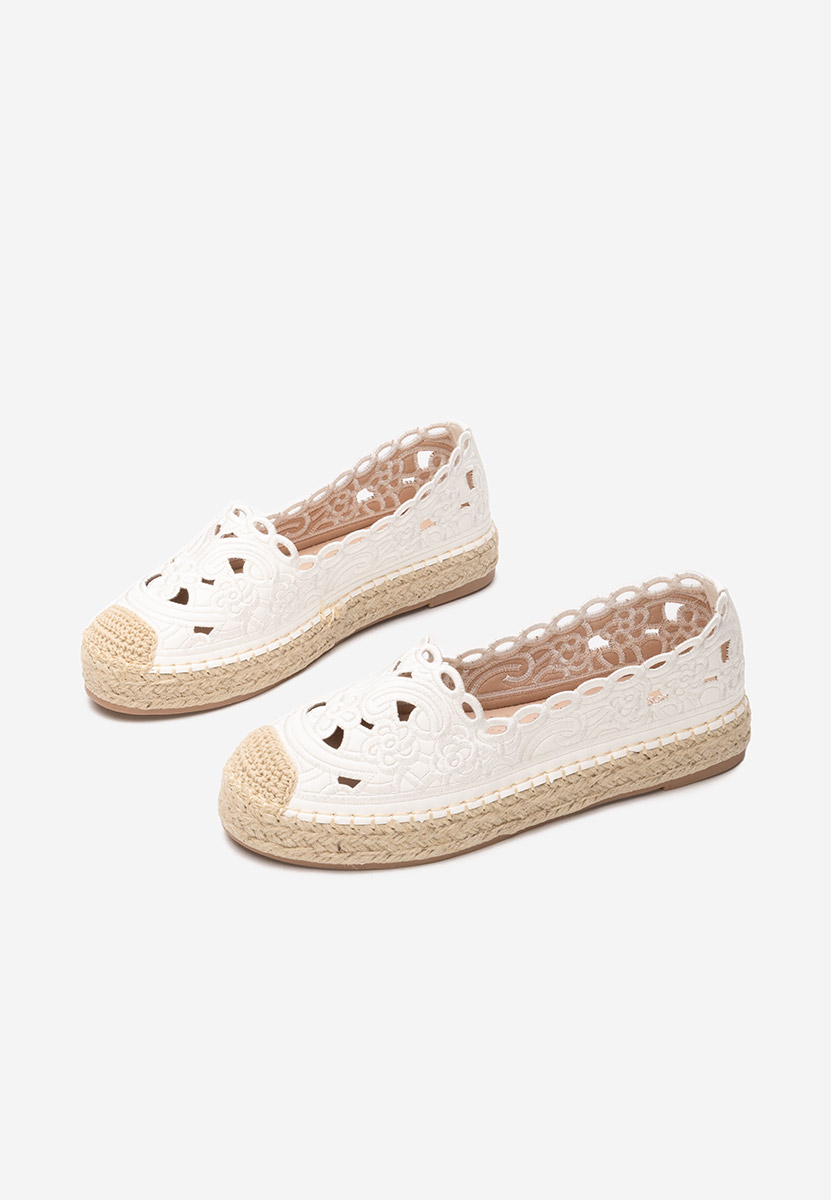 Espadrile dama Carley albi
