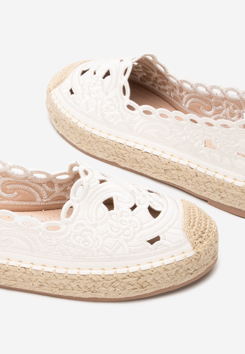 Espadrile dama Carley albi
