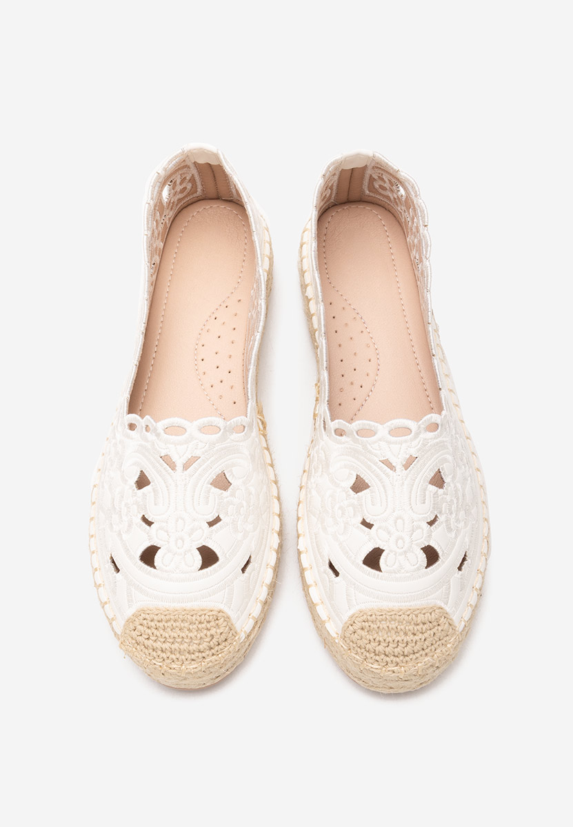 Espadrile dama Carley albi