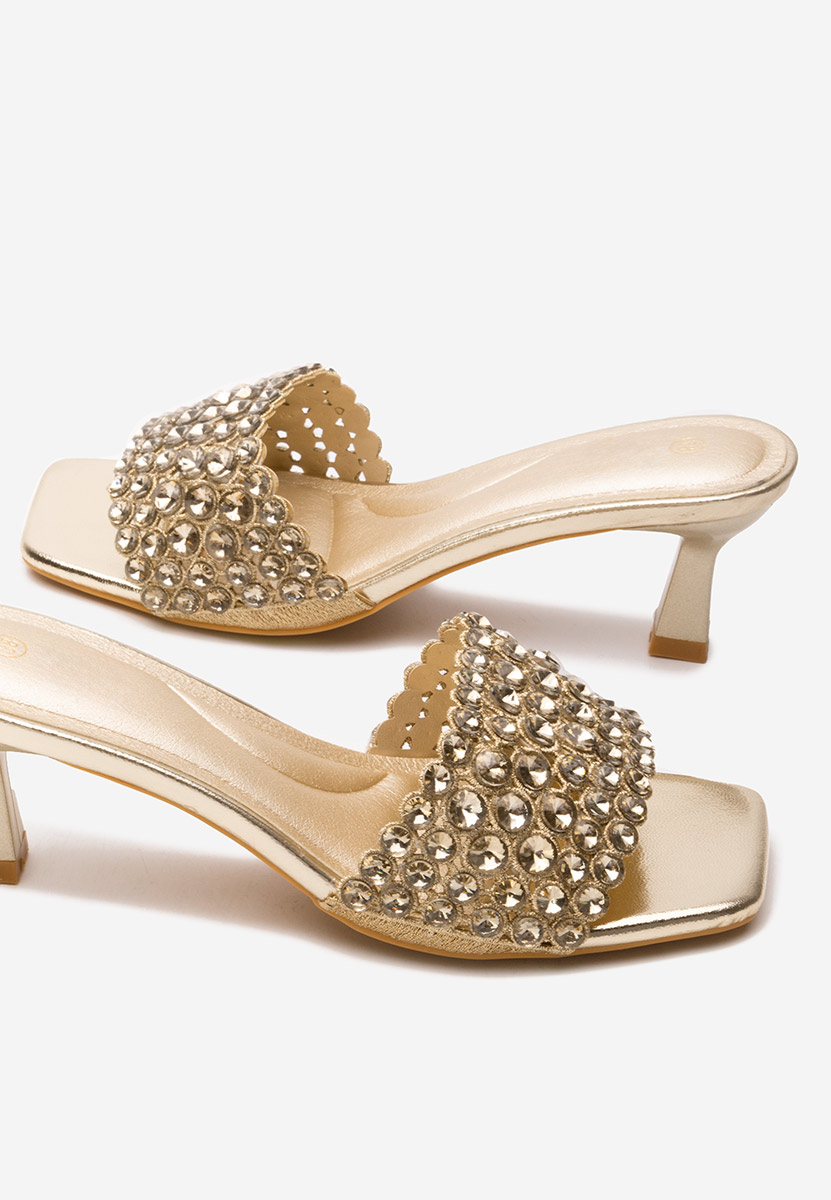 Papuci dama eleganti Nickole aurii