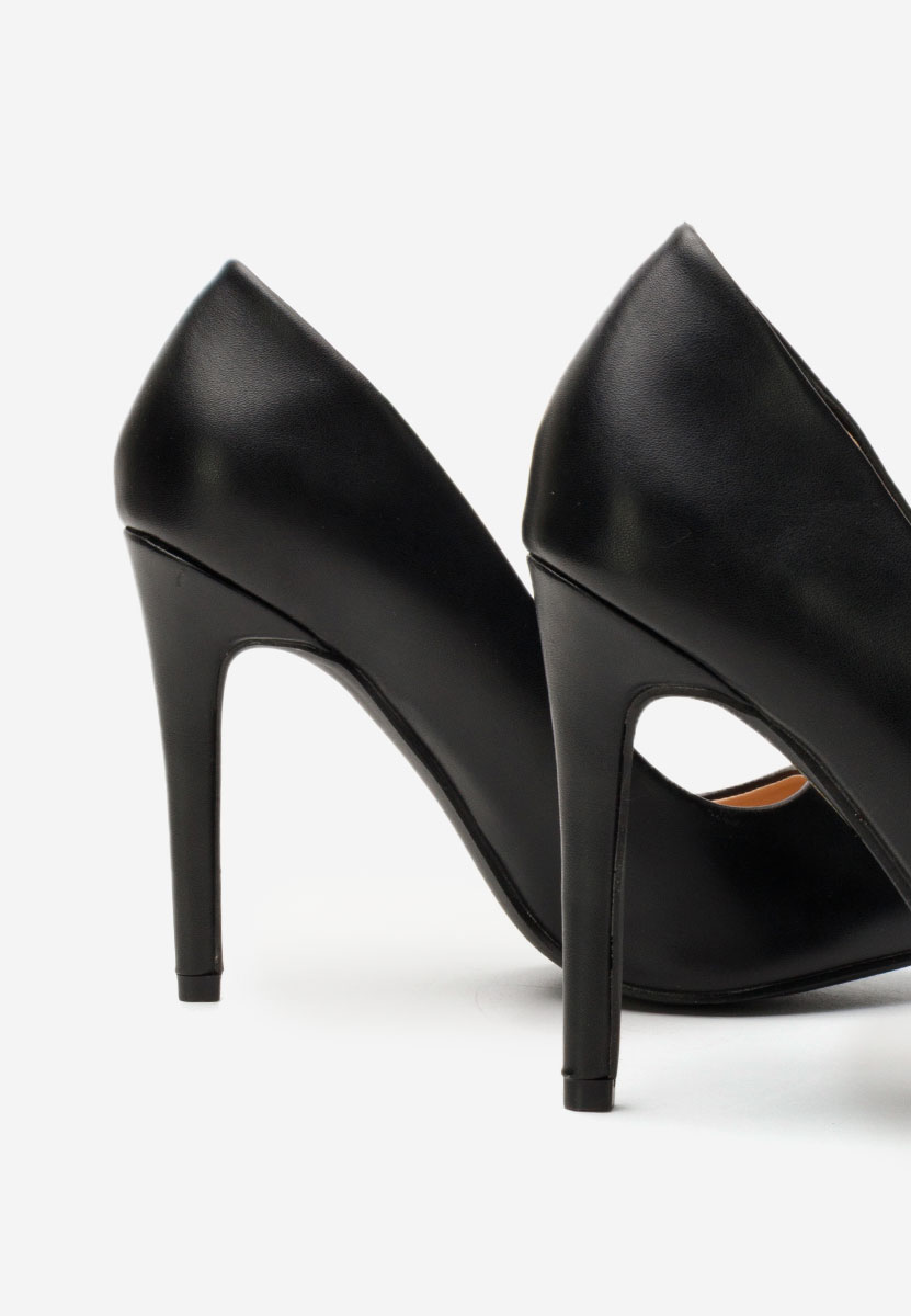 Pantofi stiletto Evangeline negri