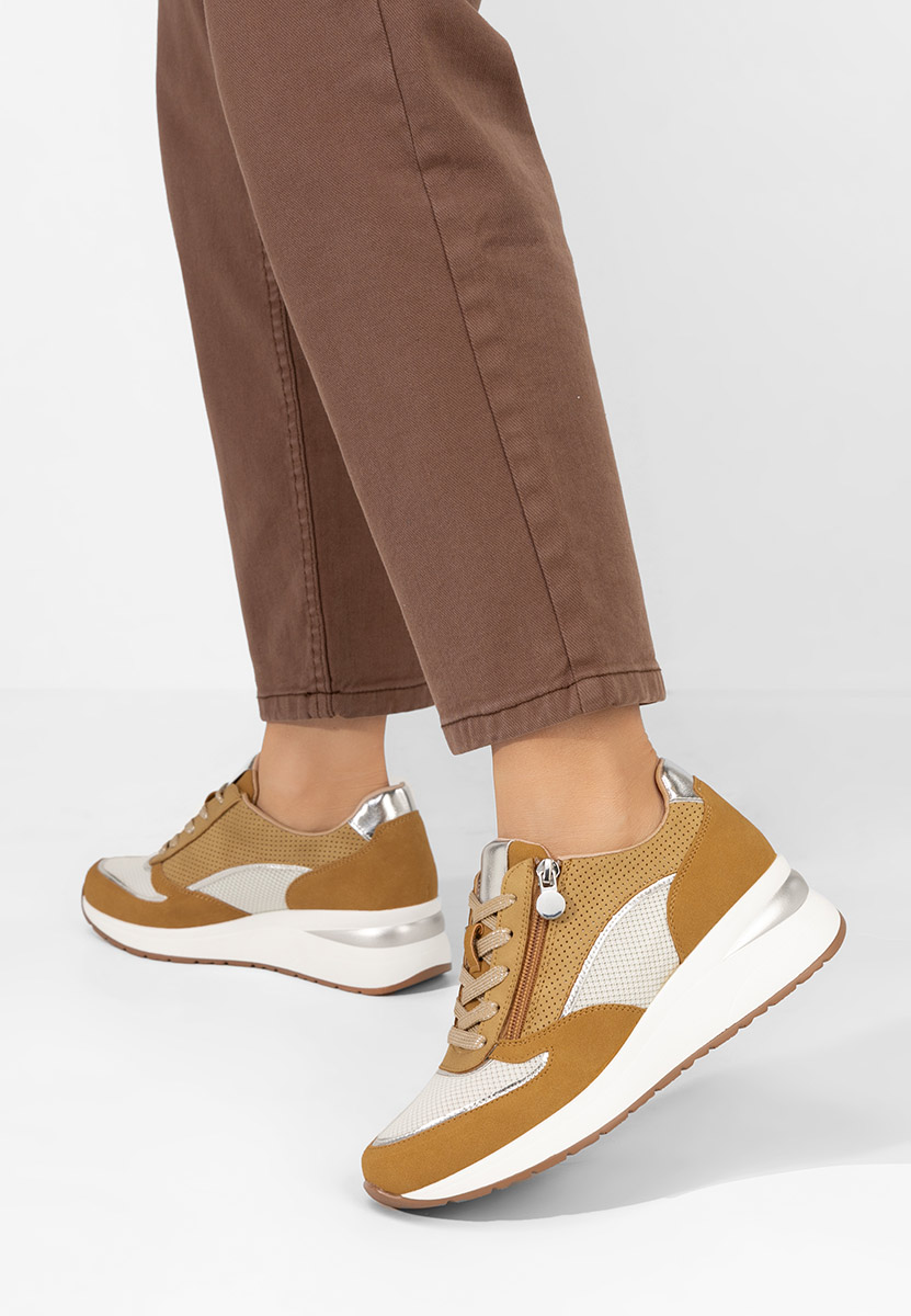 Sneakers cu platforma Corey camel