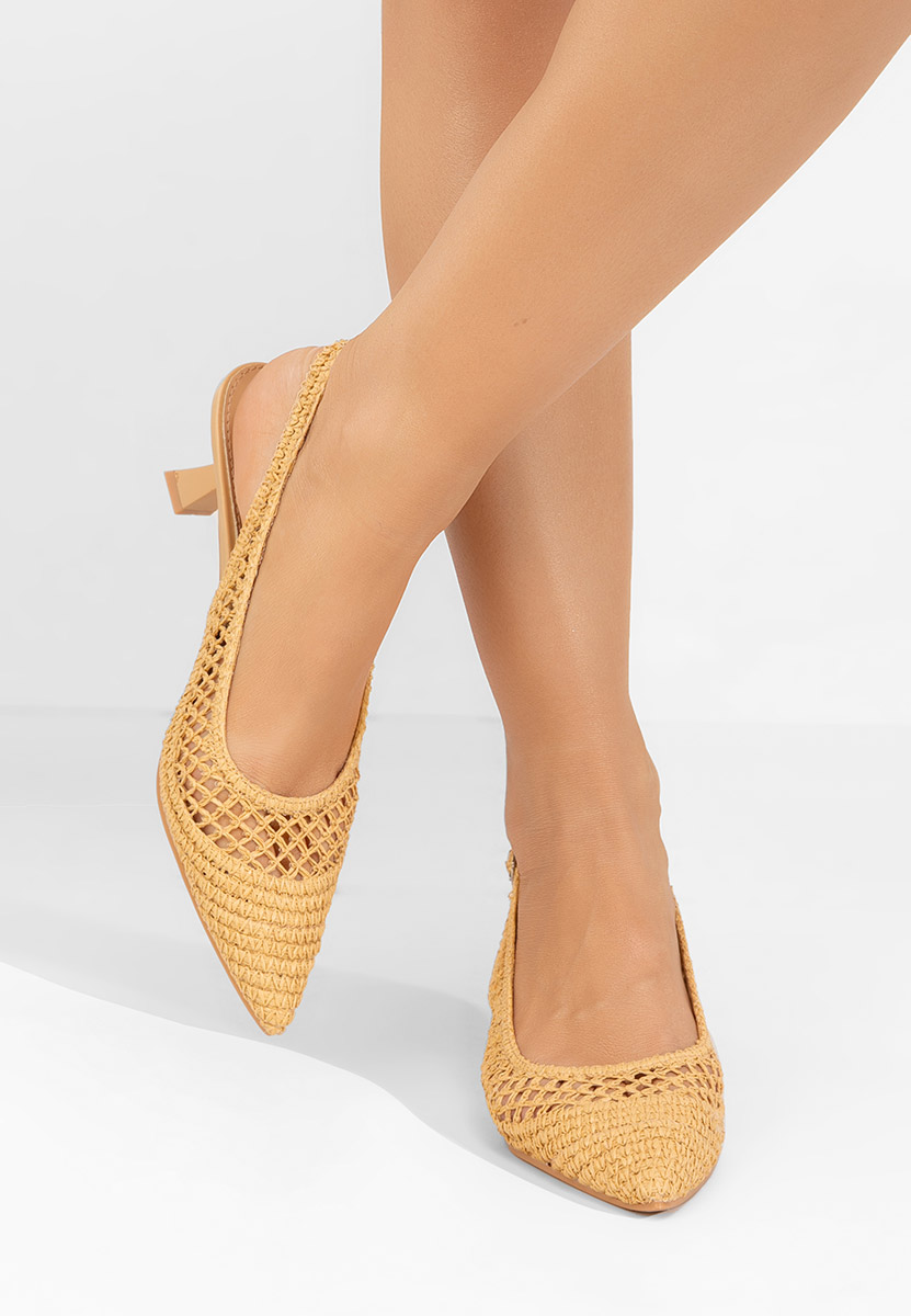 Pantofi cu toc subtire Deloise bej