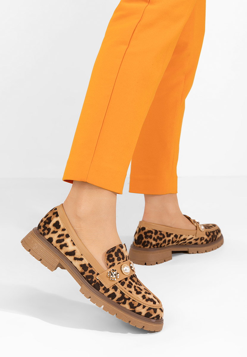 Mocasini dama Angella leopard