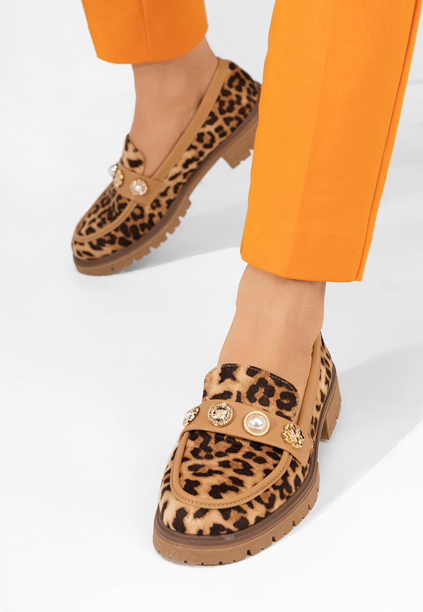 Mocasini dama Angella leopard