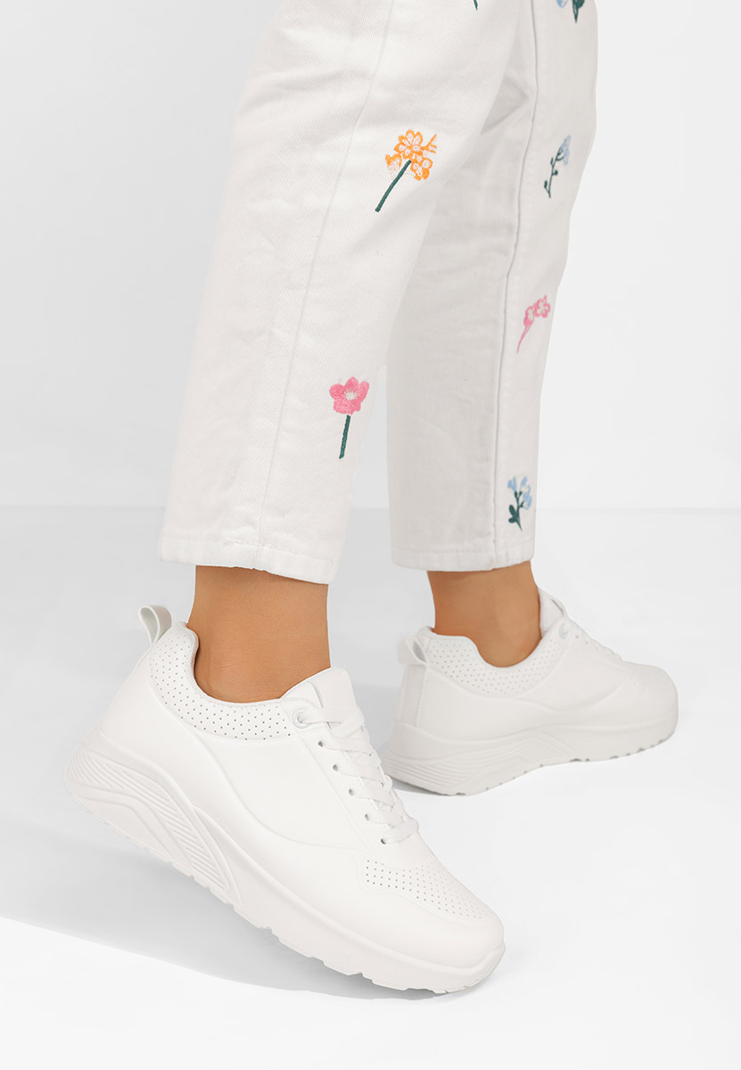Sneakers dama Madonna albi