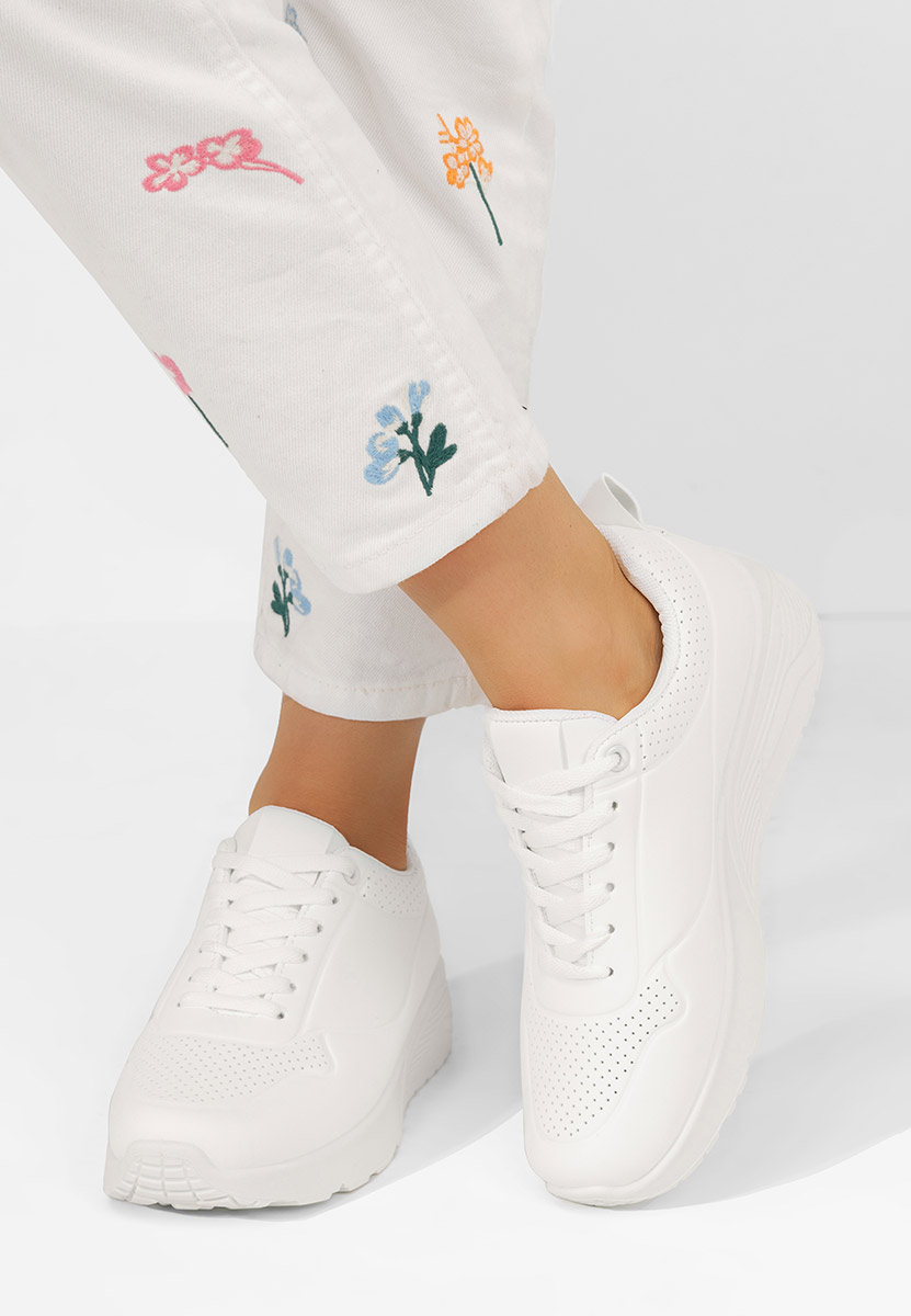 Sneakers dama Madonna albi