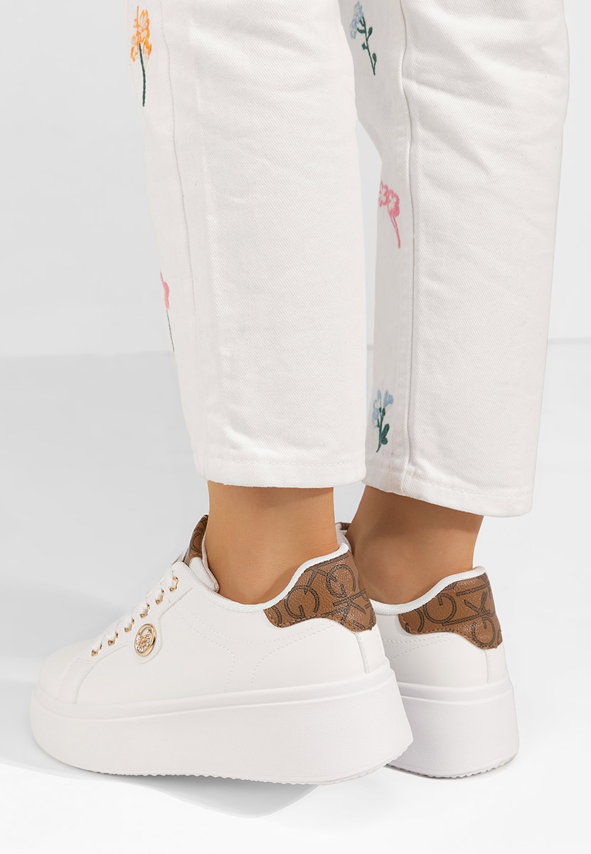 Sneakers cu platformă Maryllena albi