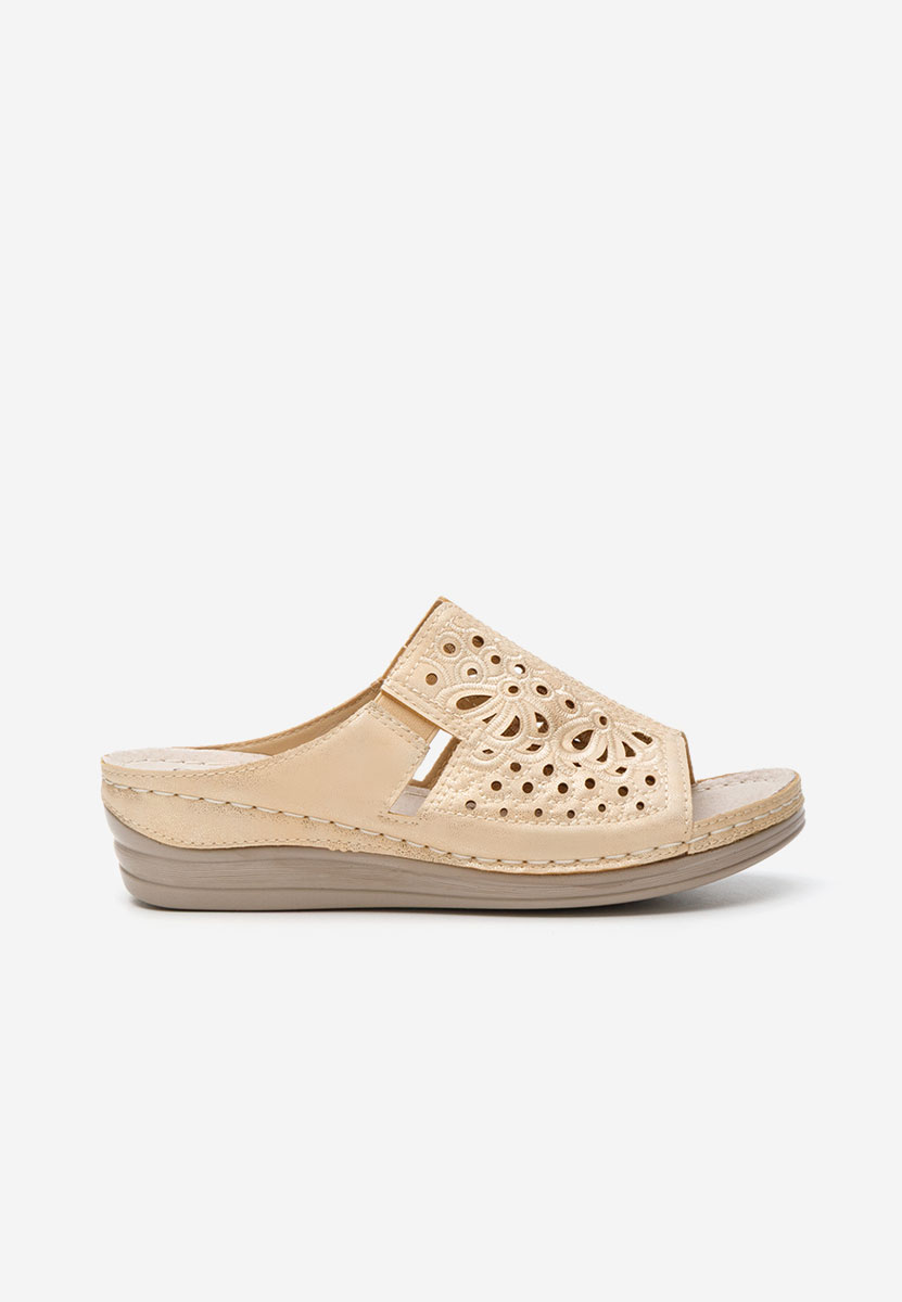 Papuci cu talpa ortopedica Evangelina bej