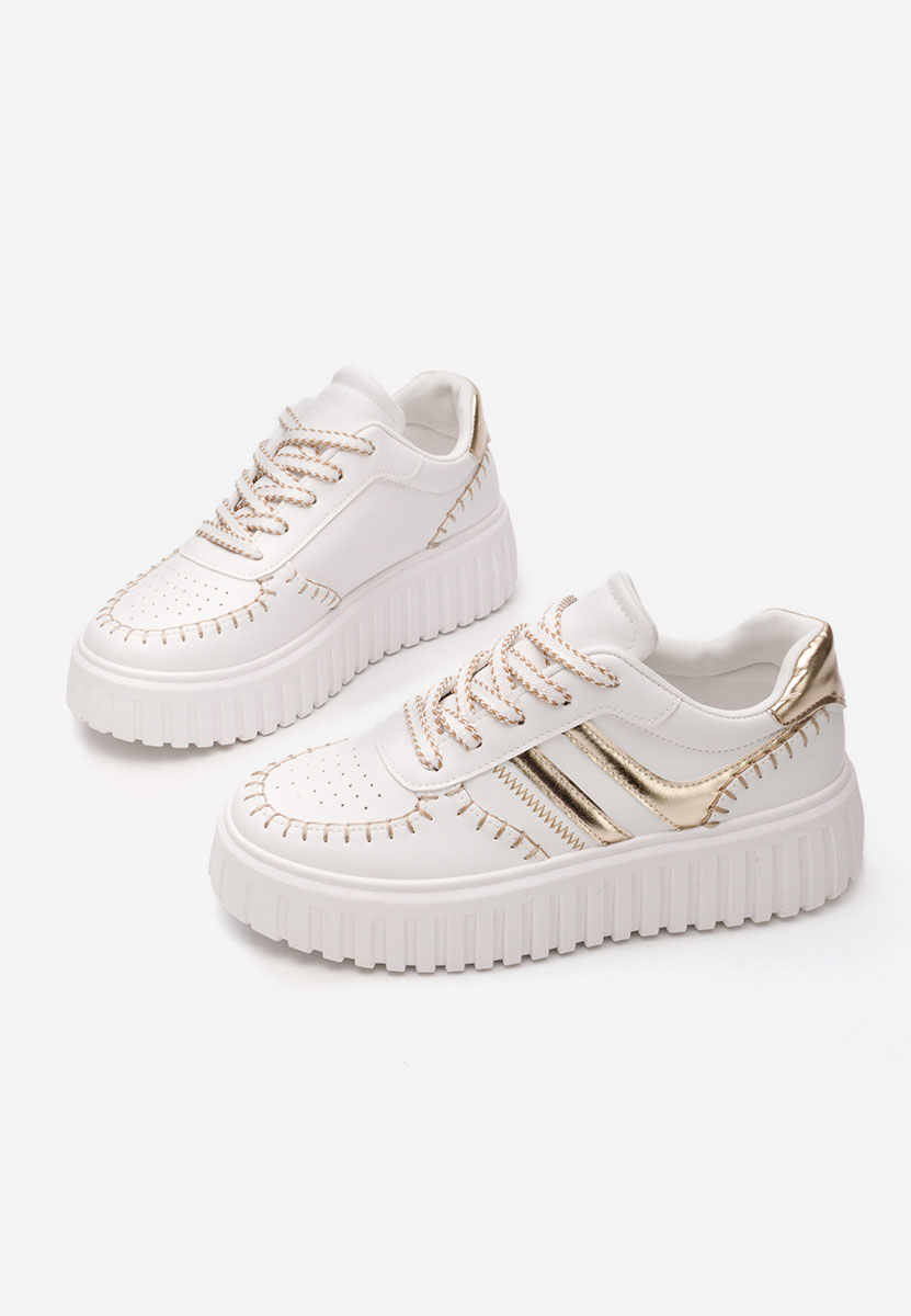 Sneakers cu platforma Brandie albi