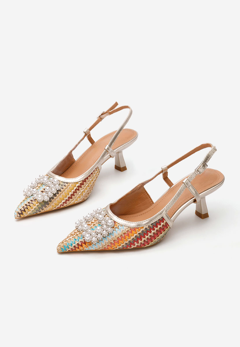 Pantofi slingback Verlie multicolori