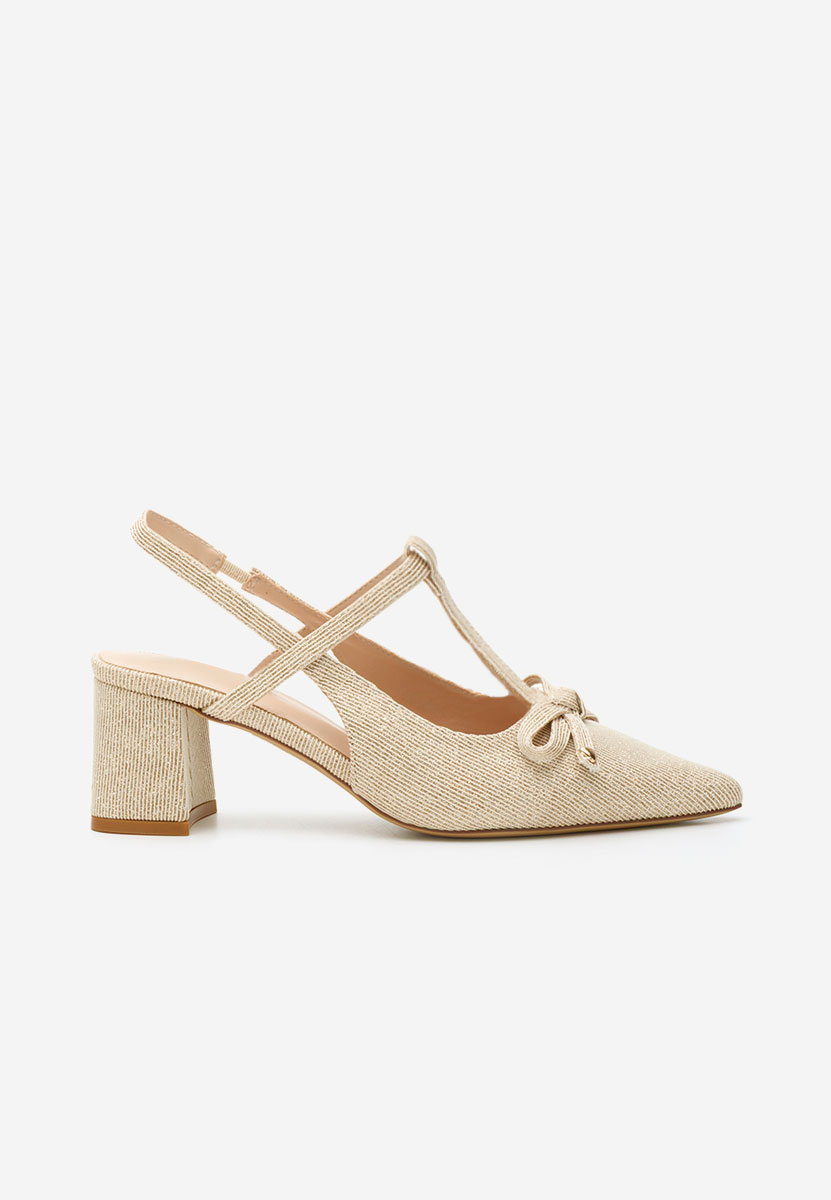 Pantofi slingback Margit aurii