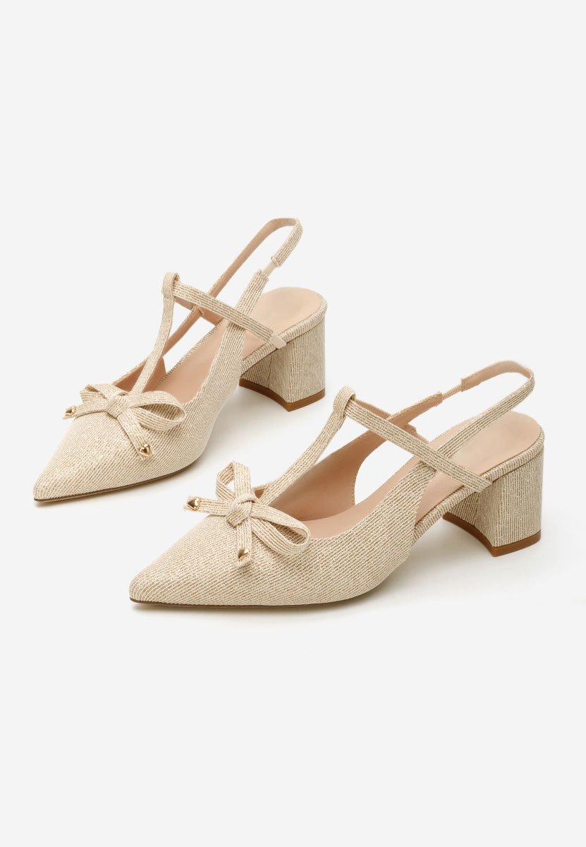 Pantofi slingback Margit aurii