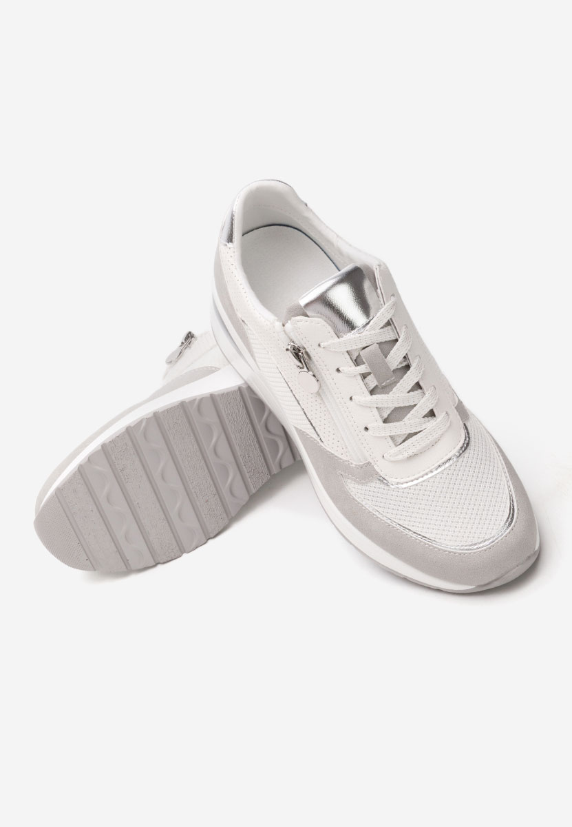 Sneakers cu platforma Corey albi