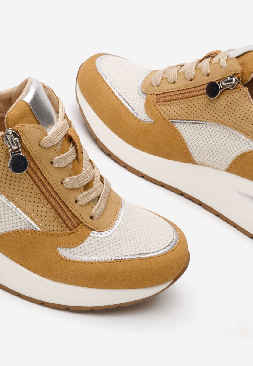 Sneakers cu platforma Corey camel