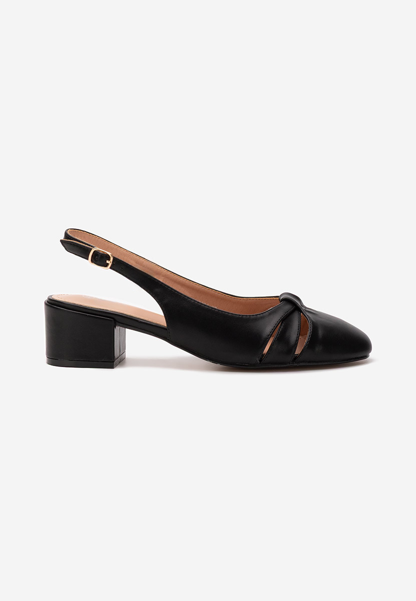 Pantofi cu toc gros Lynelle negri