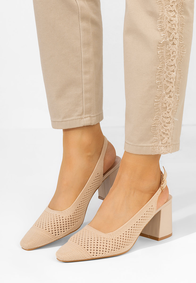 Pantofi slingback Patria bej