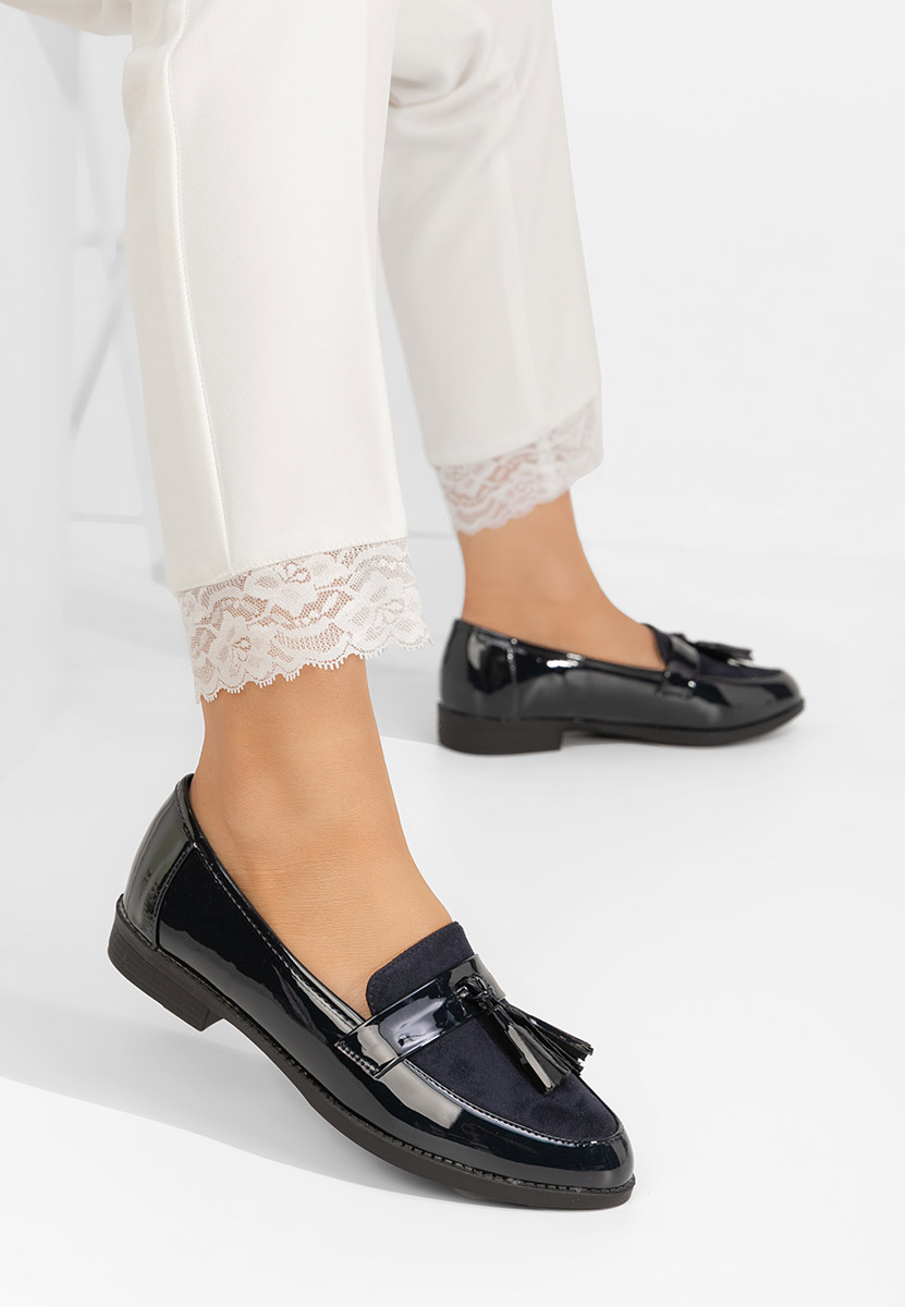 Mocasini dama eleganti Kayia albastri