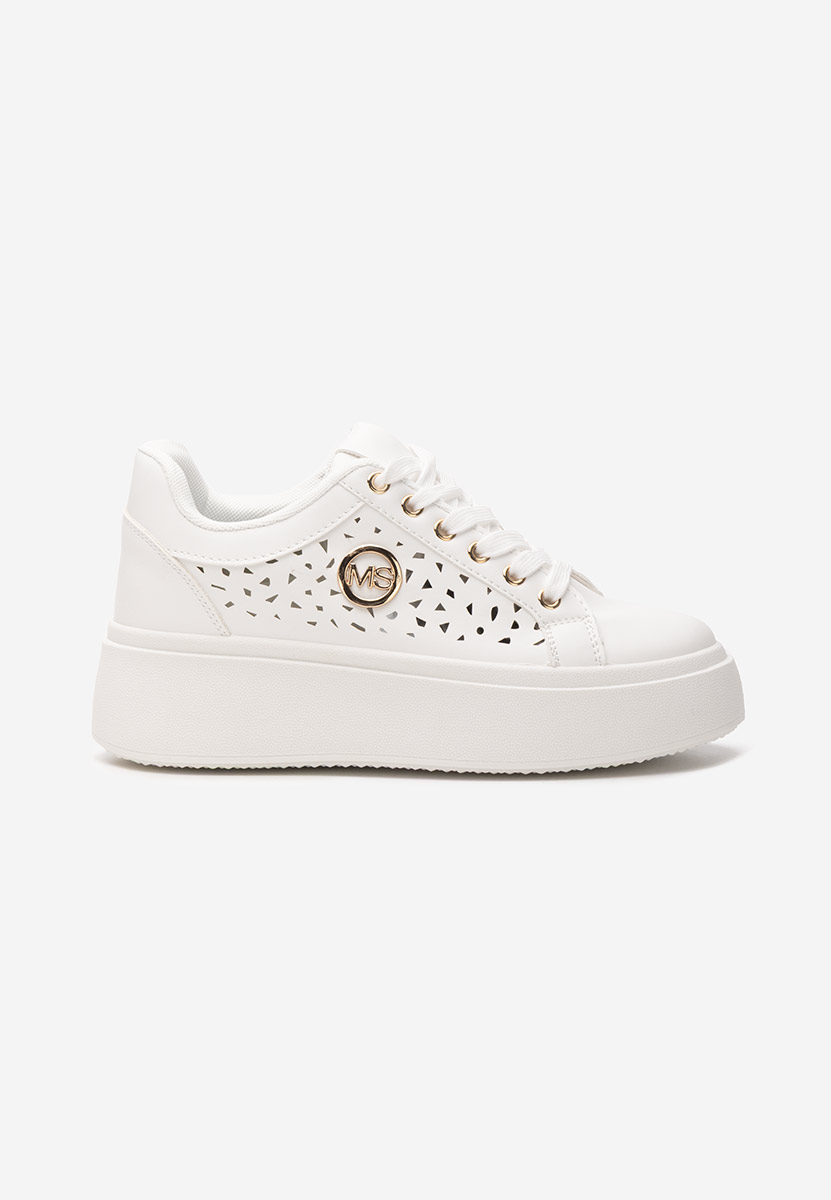 Sneakers cu platformă Nicolette albi