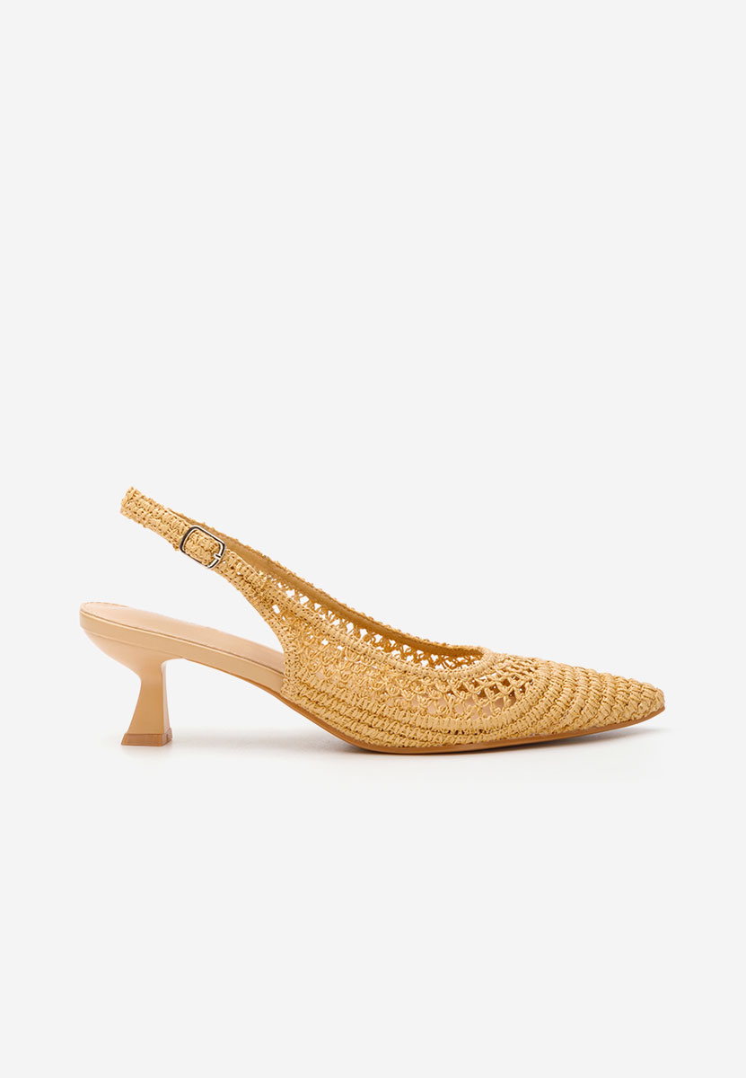 Pantofi cu toc subtire Deloise bej
