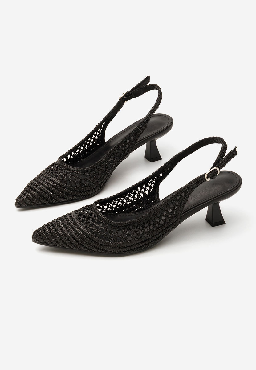 Pantofi cu toc subtire Deloise negri