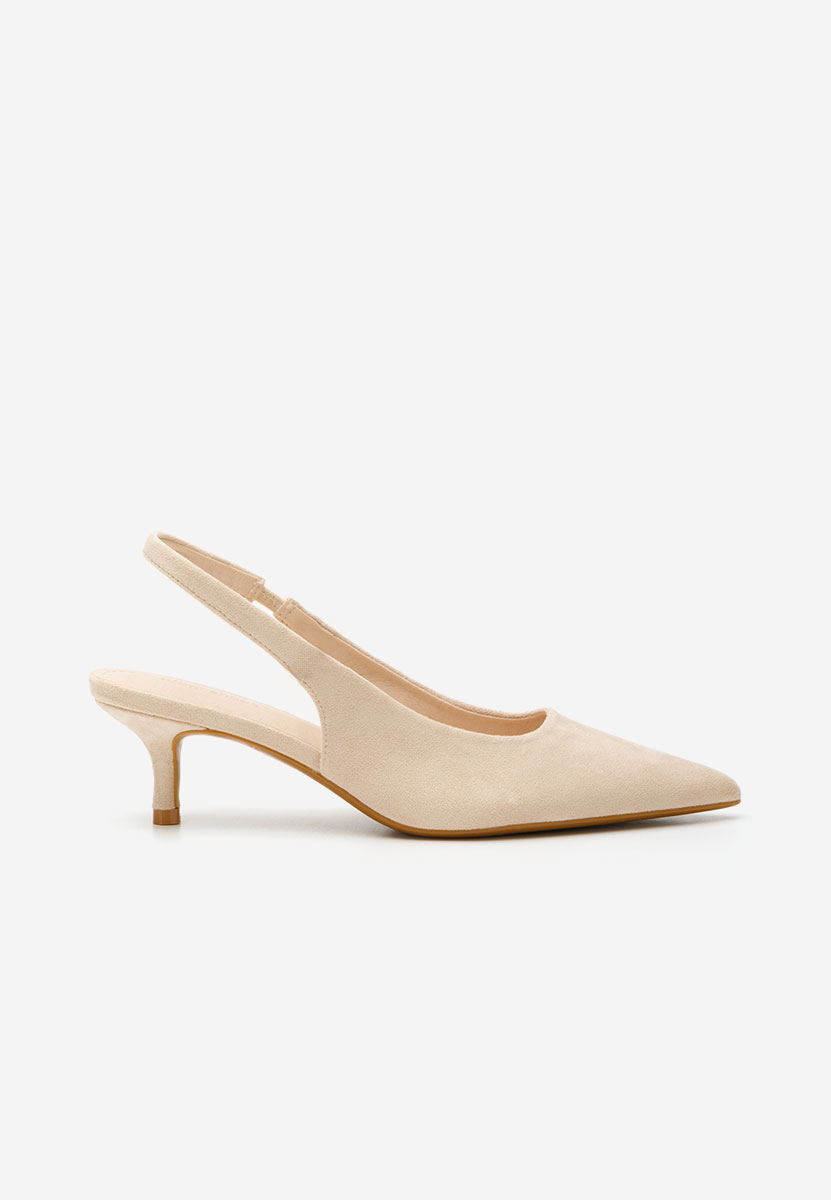 Pantofi cu toc subtire Tressie bej