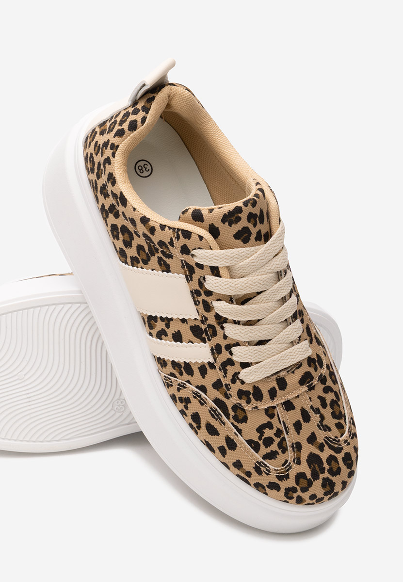 Sneakers cu platformă Lybrada leopard