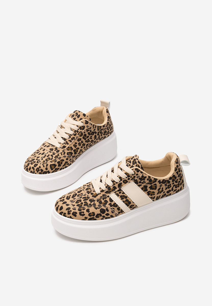 Sneakers cu platformă Lybrada leopard