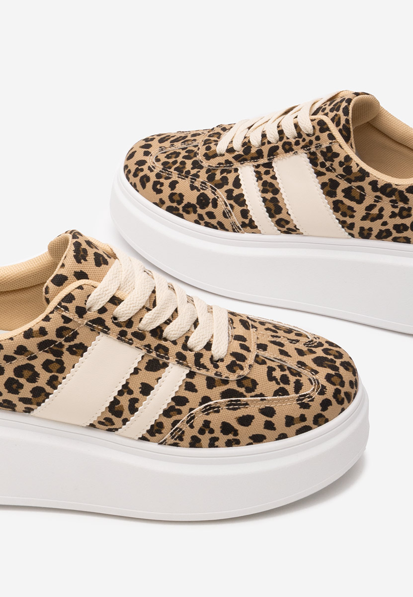 Sneakers cu platformă Lybrada leopard