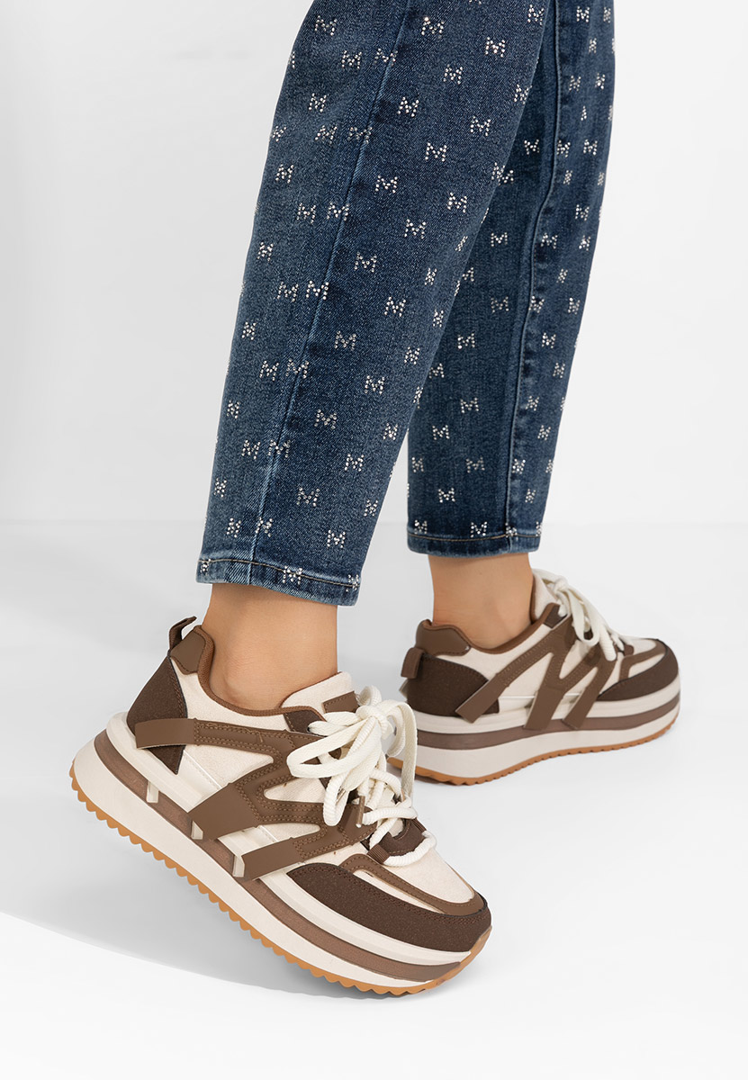 Sneakers cu platformă Pannyssa maro