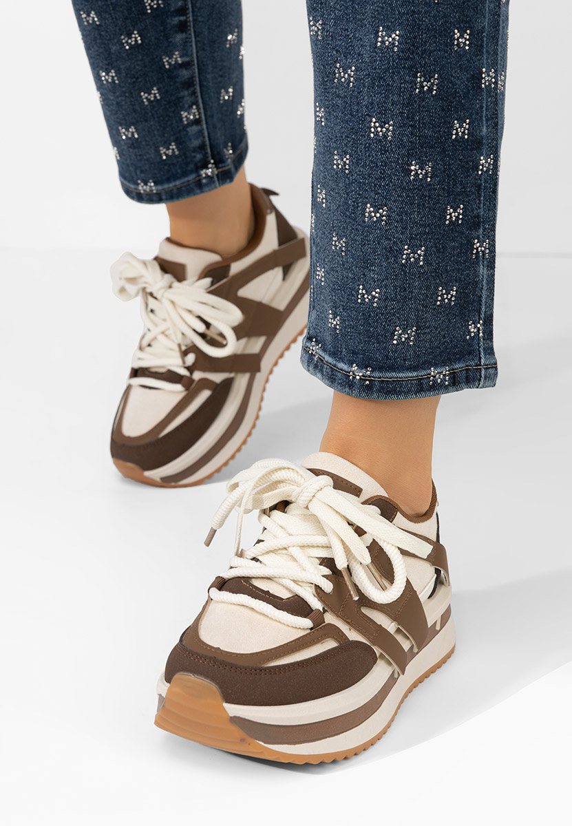 Sneakers cu platformă Pannyssa maro