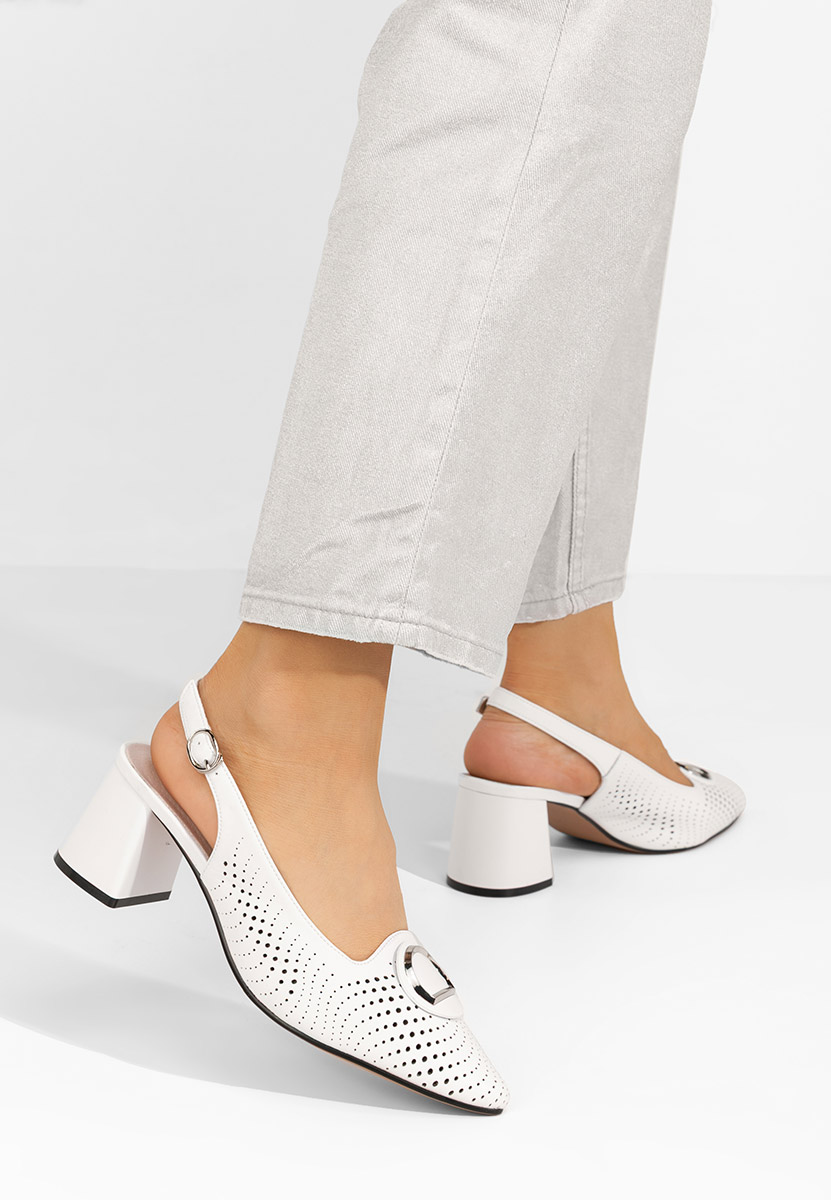 Pantofi slingback Rosamona albi