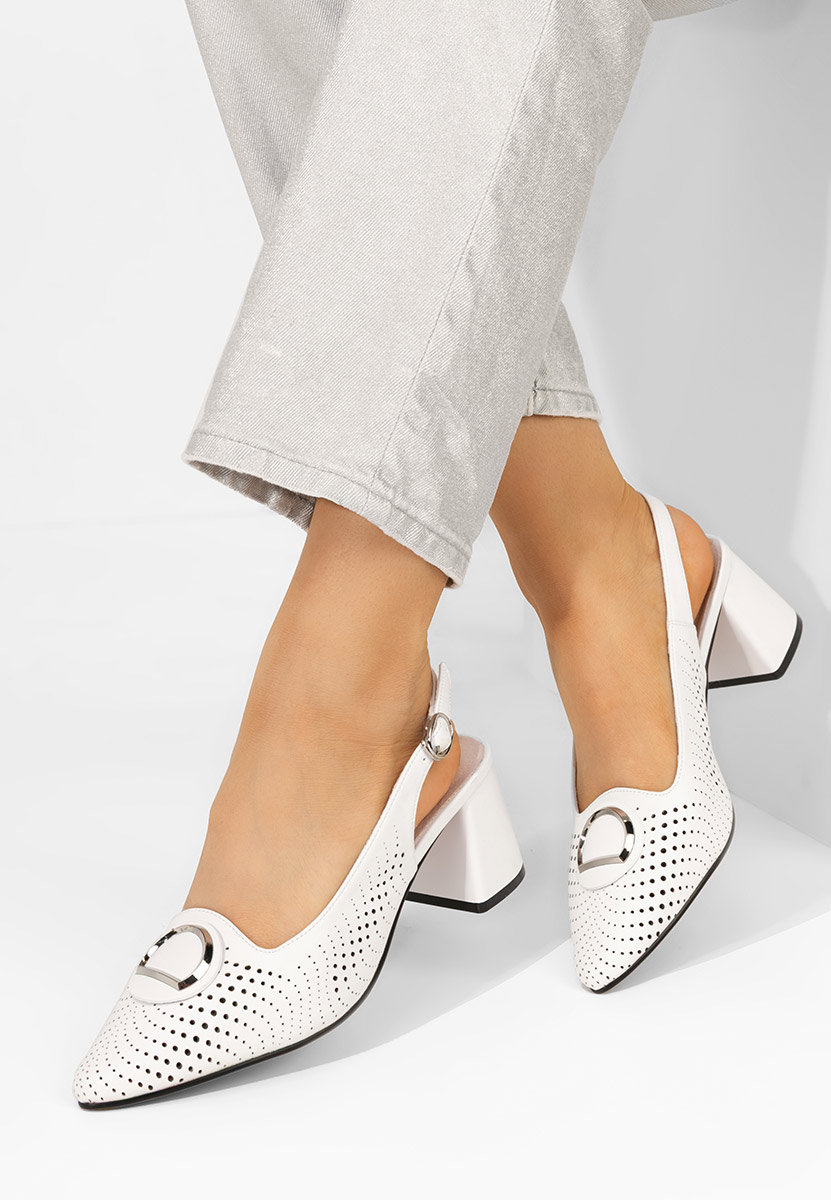 Pantofi slingback Rosamona albi