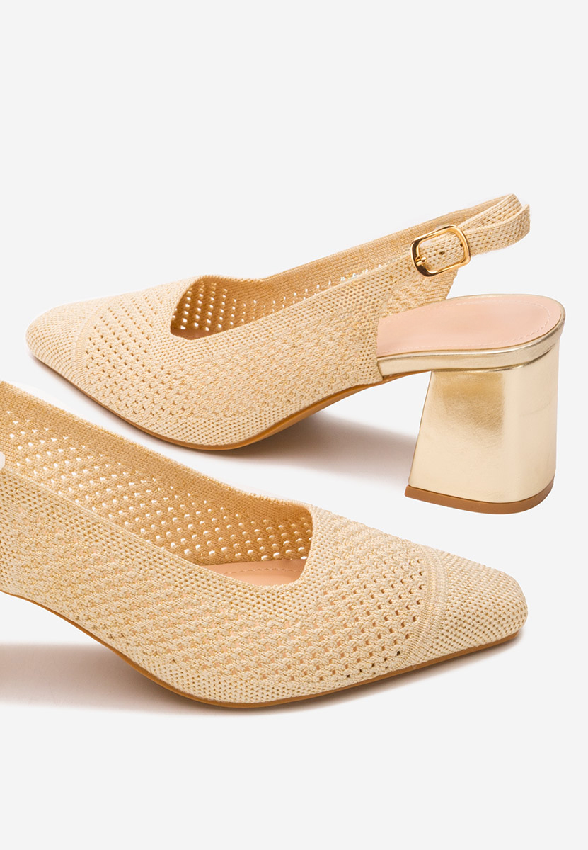 Pantofi slingback Patria aurii