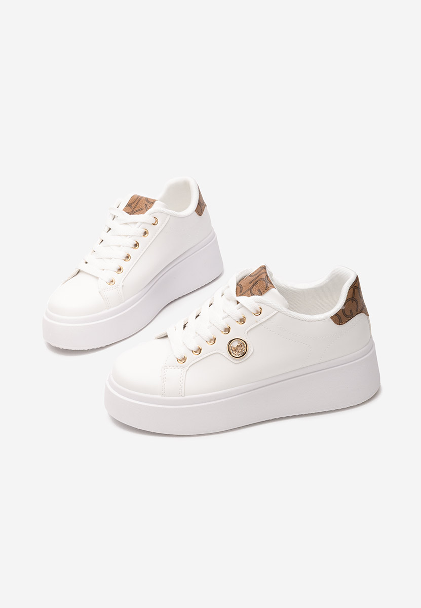 Sneakers cu platformă Maryllena albi