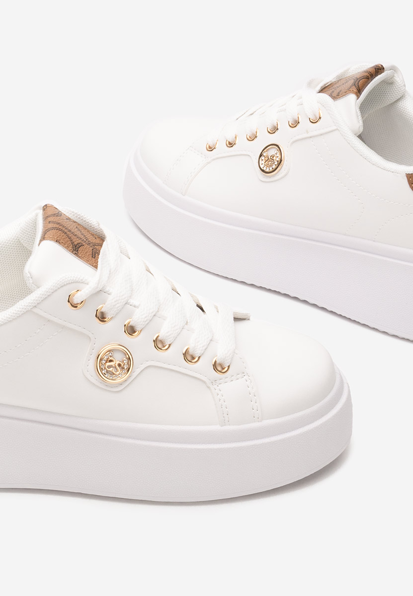Sneakers cu platformă Maryllena albi