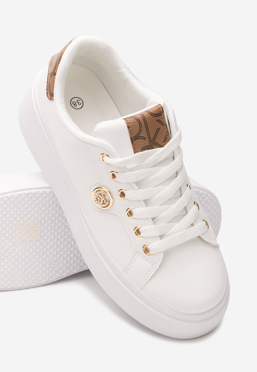 Sneakers cu platformă Maryllena albi