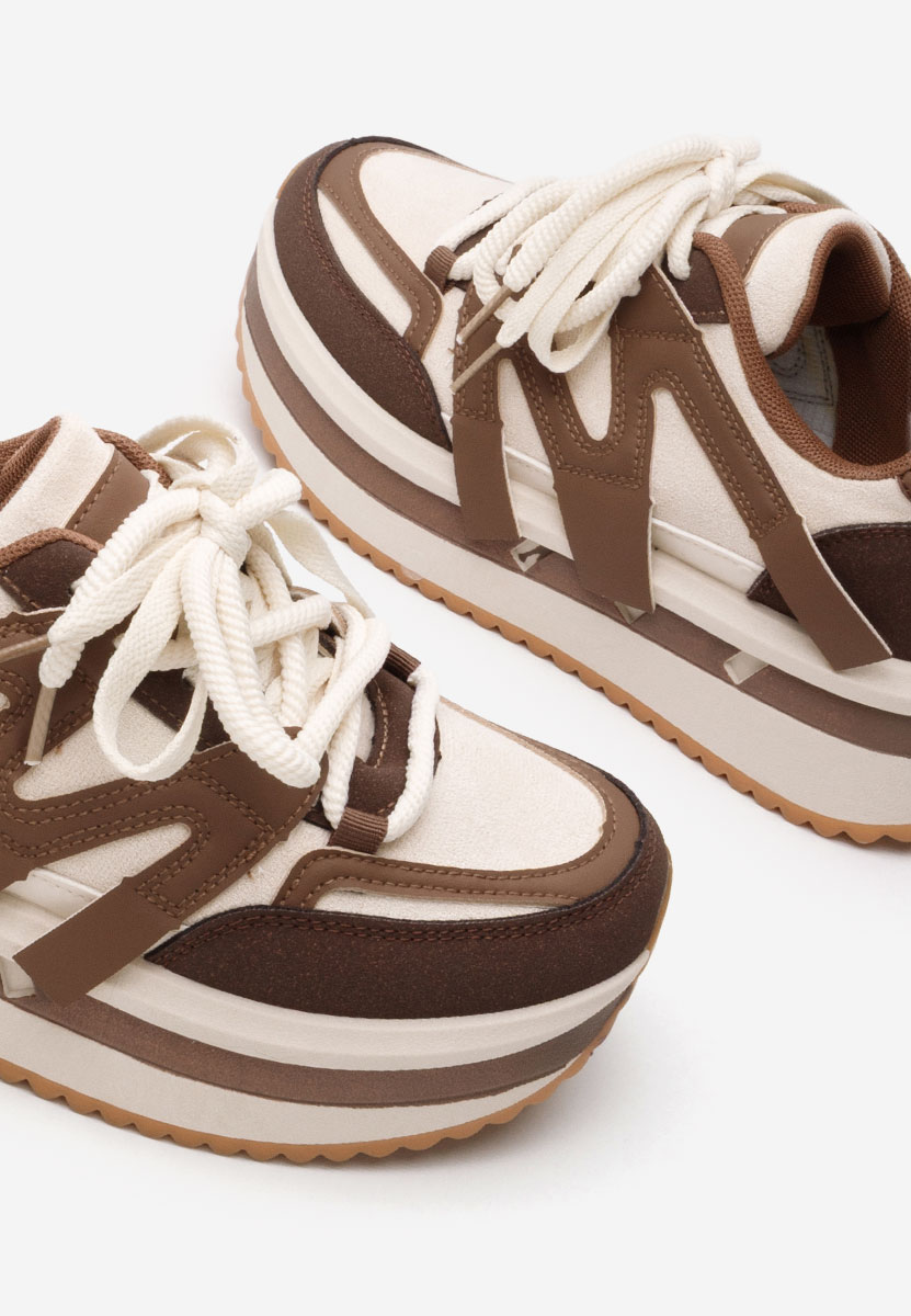 Sneakers cu platformă Pannyssa maro