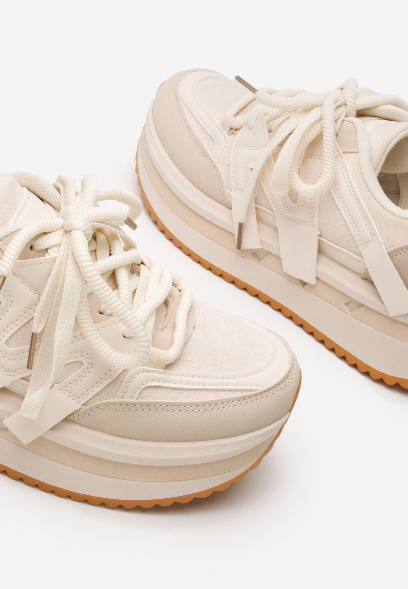 Sneakers cu platformă Pannyssa bej