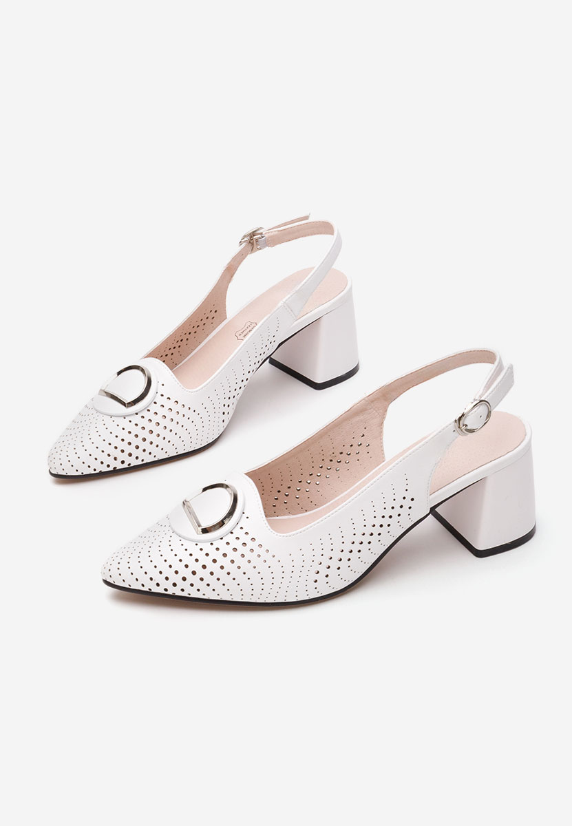 Pantofi slingback Rosamona albi