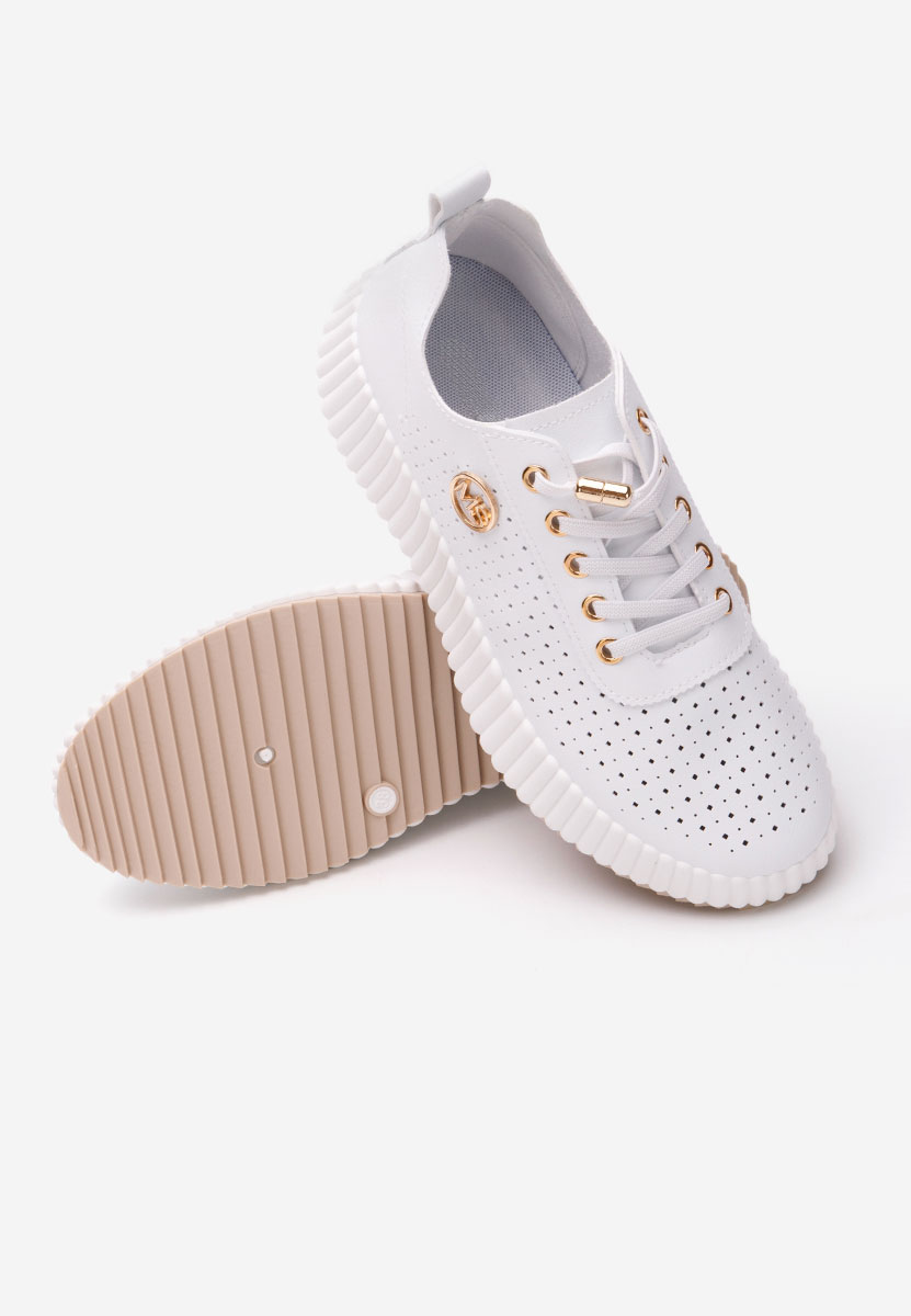 Sneakers cu platforma Marlena albi